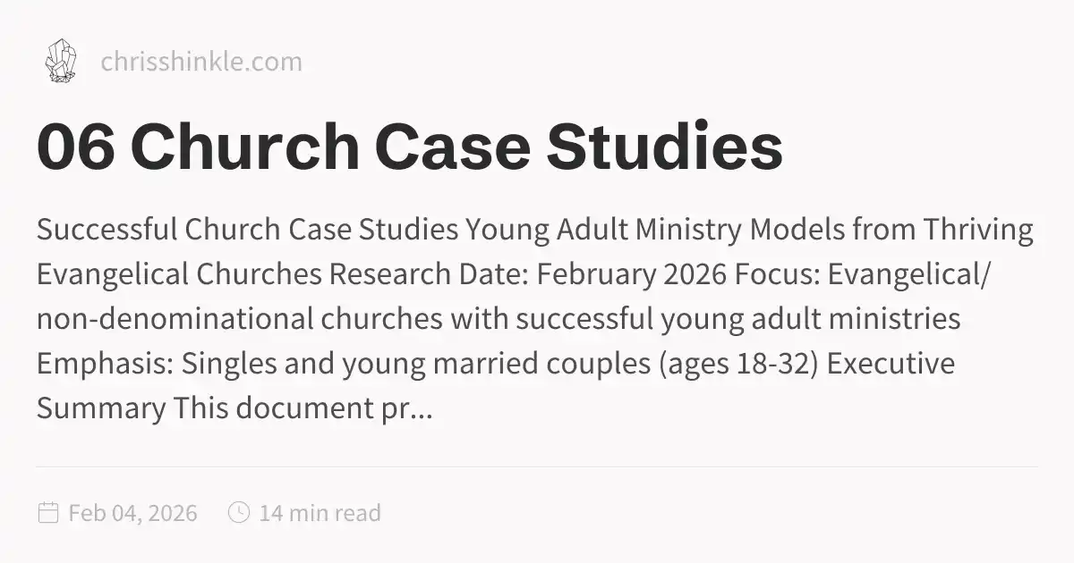 06 Church Case Studies